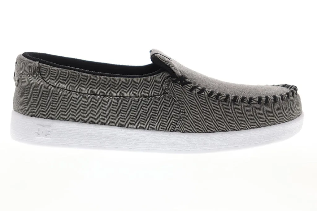 DC Villain Slip On Skate Sneakers Gray Canvas Shoes