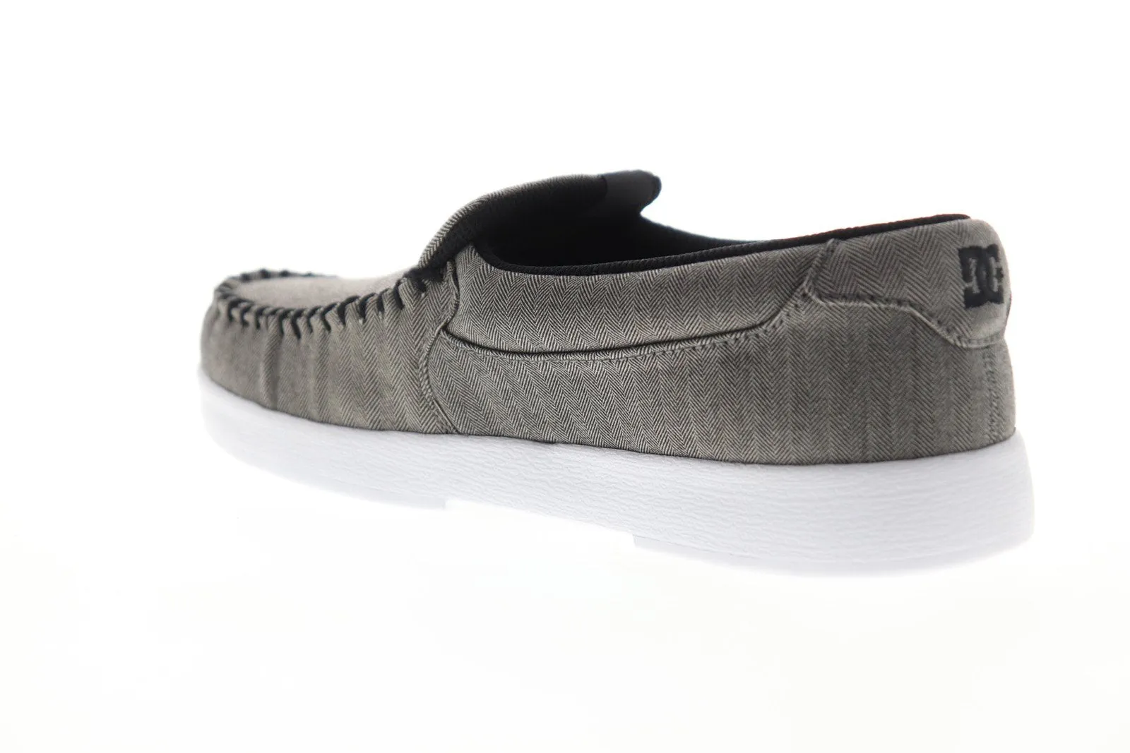 DC Villain Slip On Skate Sneakers Gray Canvas Shoes