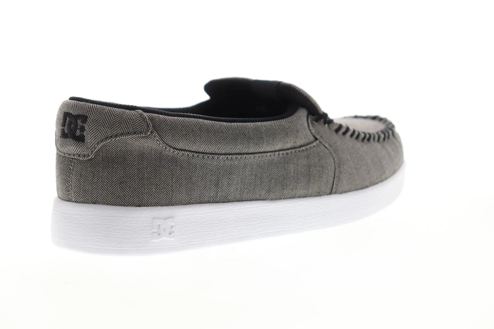 DC Villain Slip On Skate Sneakers Gray Canvas Shoes