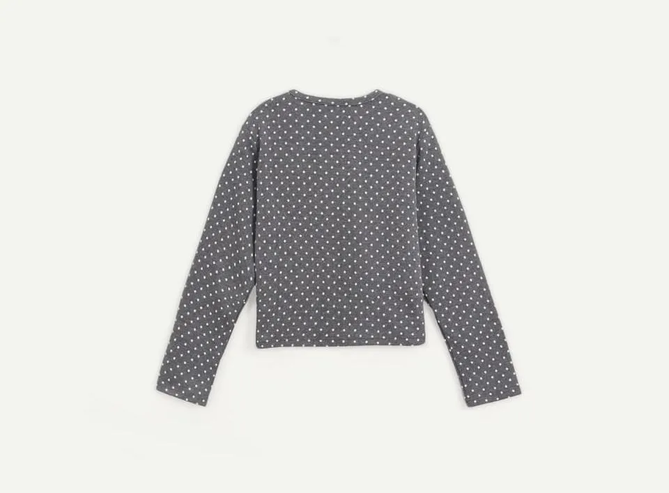 Dot Print Casual Street Style Long Sleeve Elegant Blouse