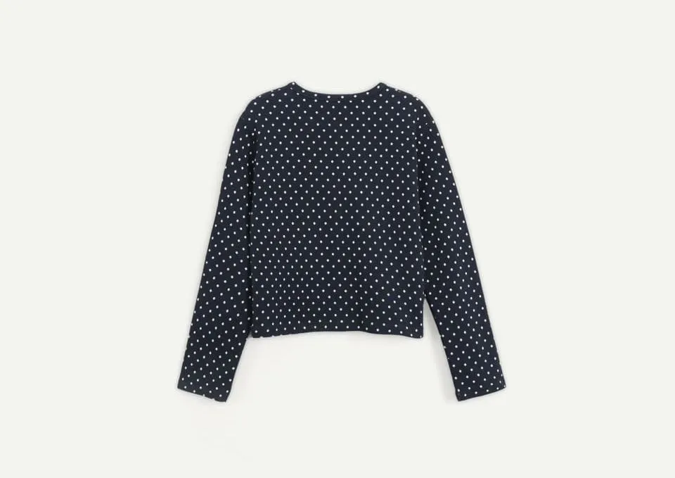 Dot Print Casual Street Style Long Sleeve Elegant Blouse