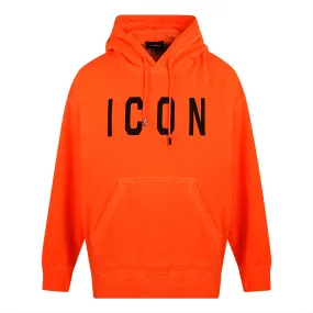 Dsquared2 Hoodie with Large Icon Print in Orange