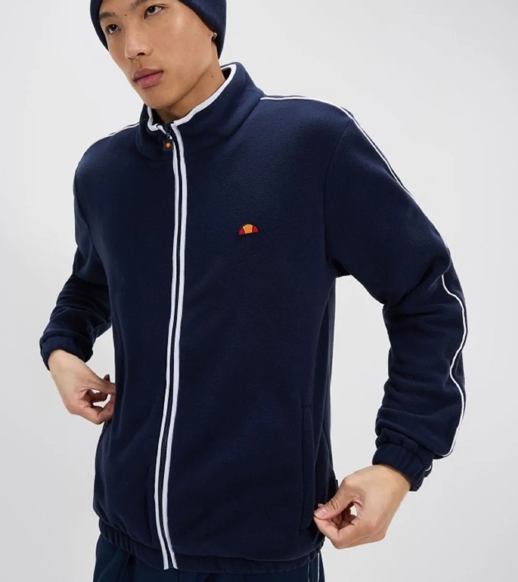 Navy Fleece Track Jacket FZ Ellesse Taboni