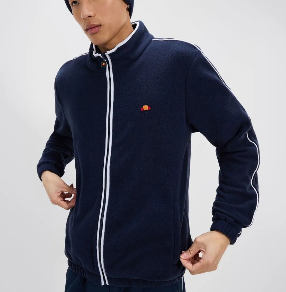 Navy Fleece Track Jacket FZ Ellesse Taboni