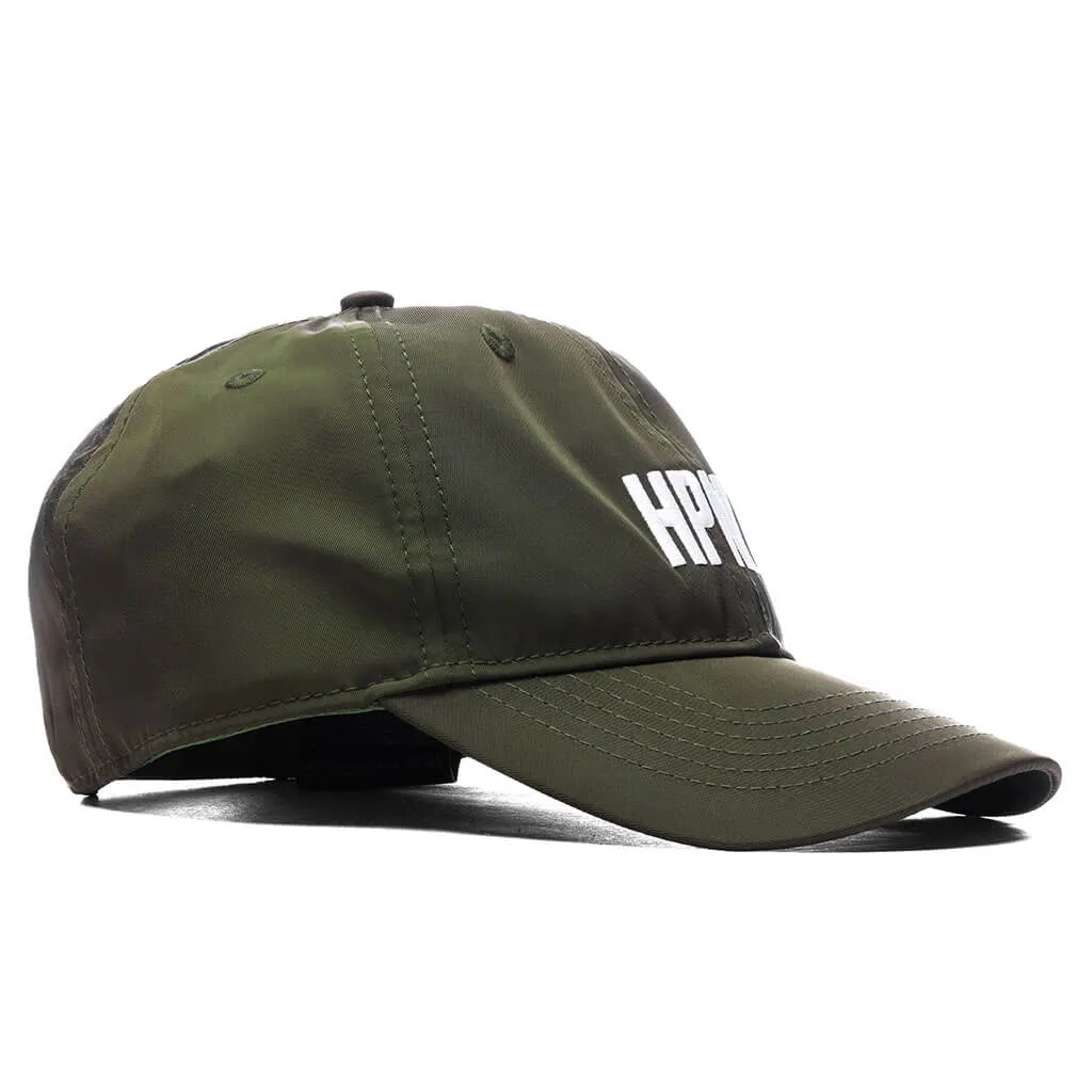 Dark Olive EMB Nylon Cap