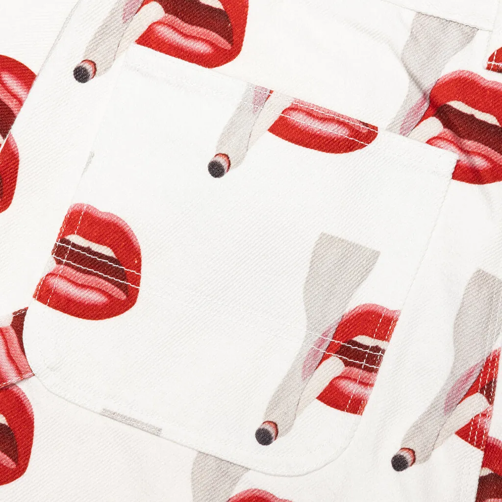 Emotionally Unavailable x Tom Wesselmann White Smoking Lips Pants