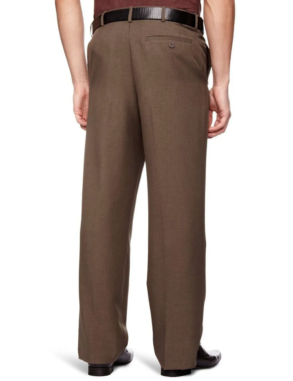 Taupe Marl Brown Farah Flexi-Waist Trousers