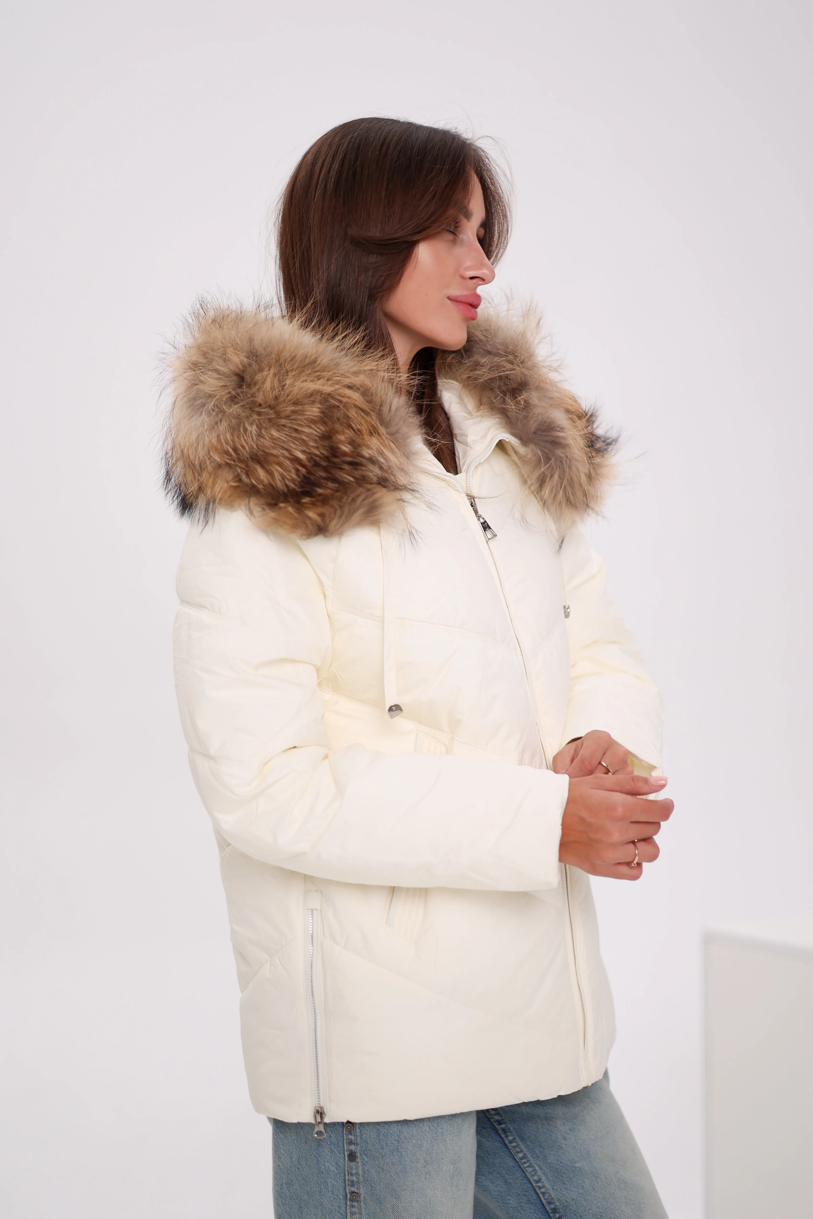 Faux Fur Trim Winter Coat