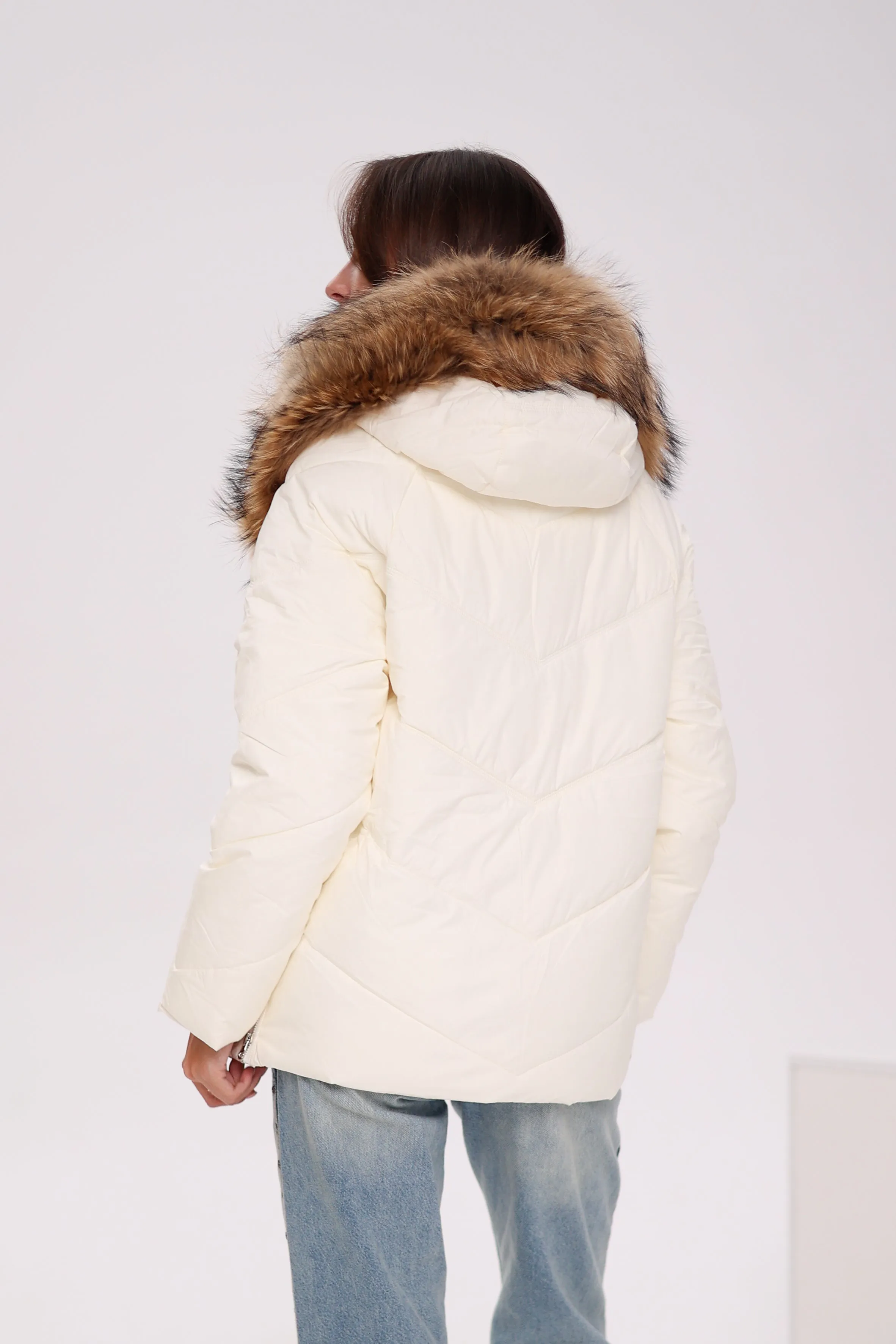 Faux Fur Trim Winter Coat