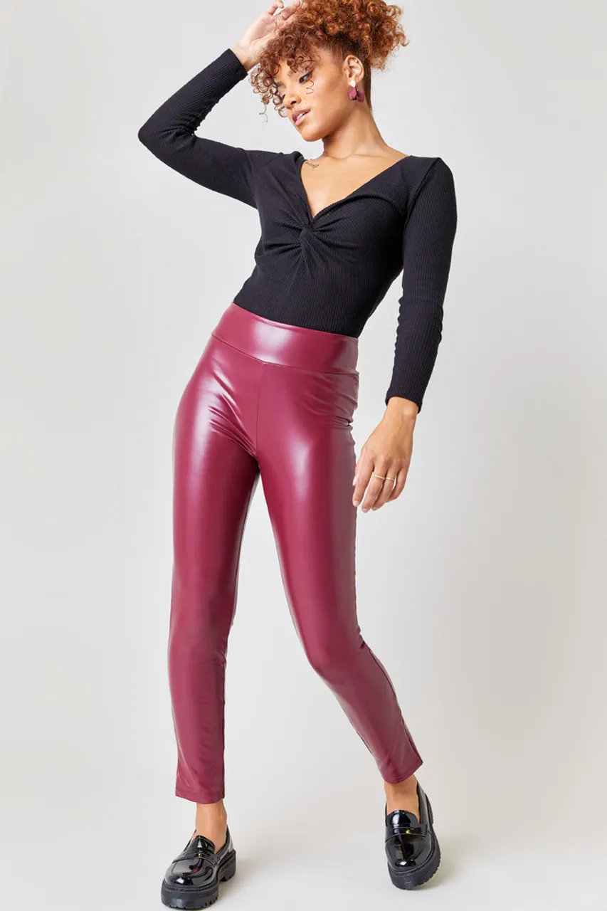 Faux Leather Leggings: Brandi