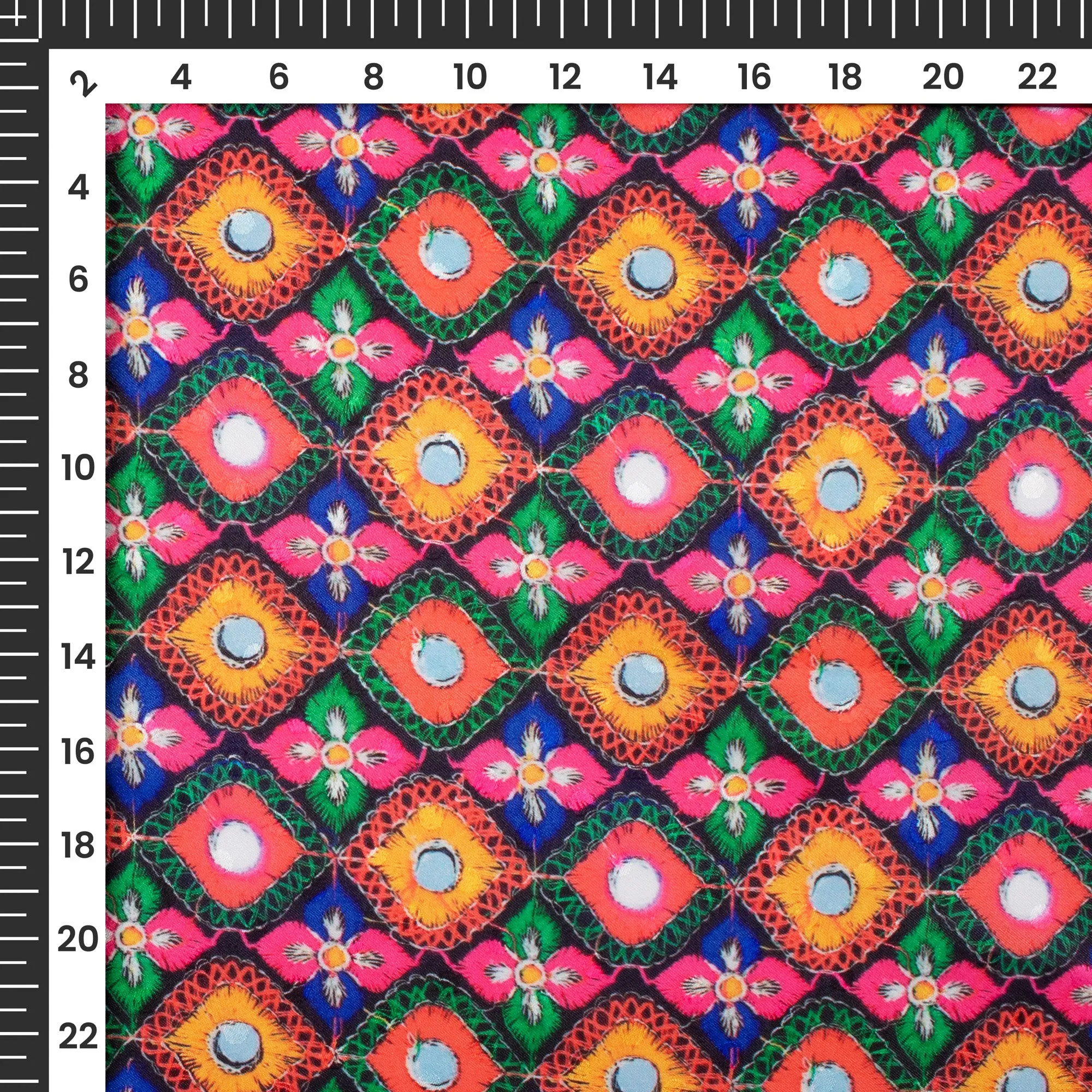 Festive Season Jacquard Satin Fabric - Gamthi Booti Japan Design (56 Width)