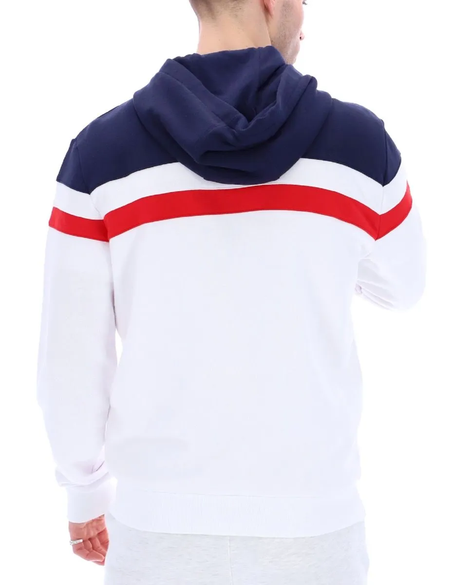 Fila Arlo Hooded Jacket in White and Navy