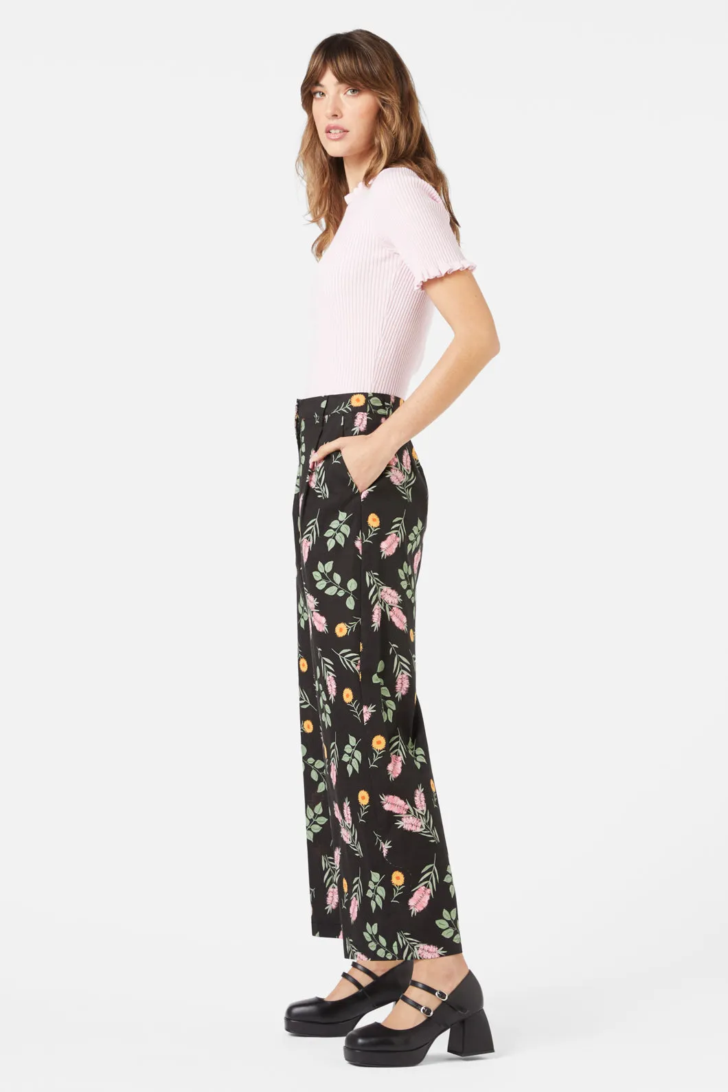 Floral Print Pants