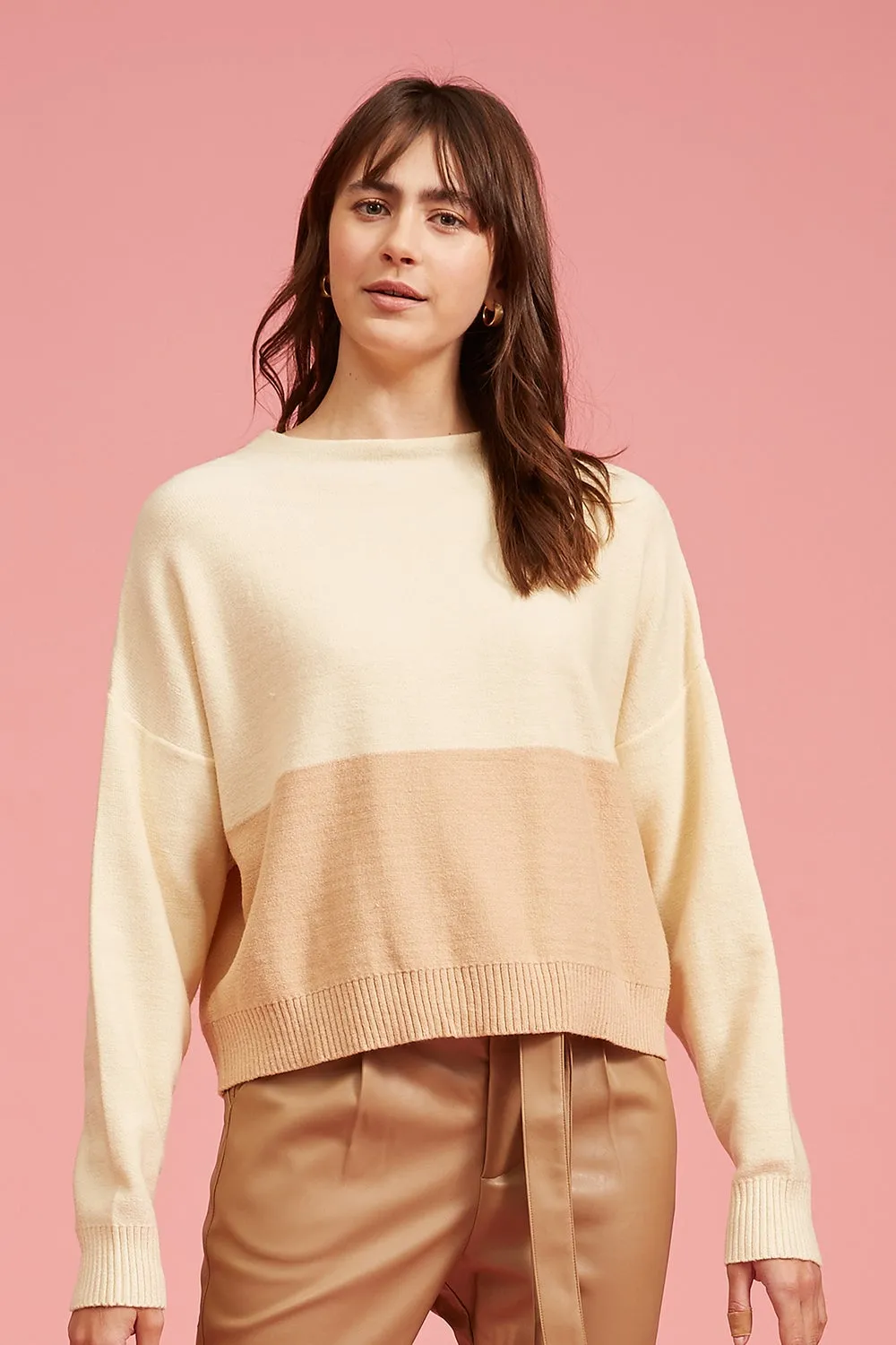 Fashionable Color Block Sweater