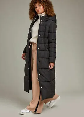 Freemans Black Longline Puffa Coat