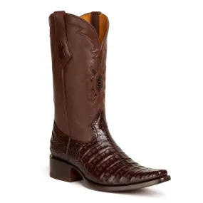 Gavel Men's Spanish Toe Boot in Brown - Vicente Caiman Belly Cut