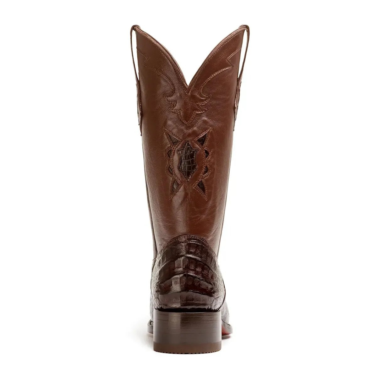 Gavel Men's Spanish Toe Boot in Brown - Vicente Caiman Belly Cut