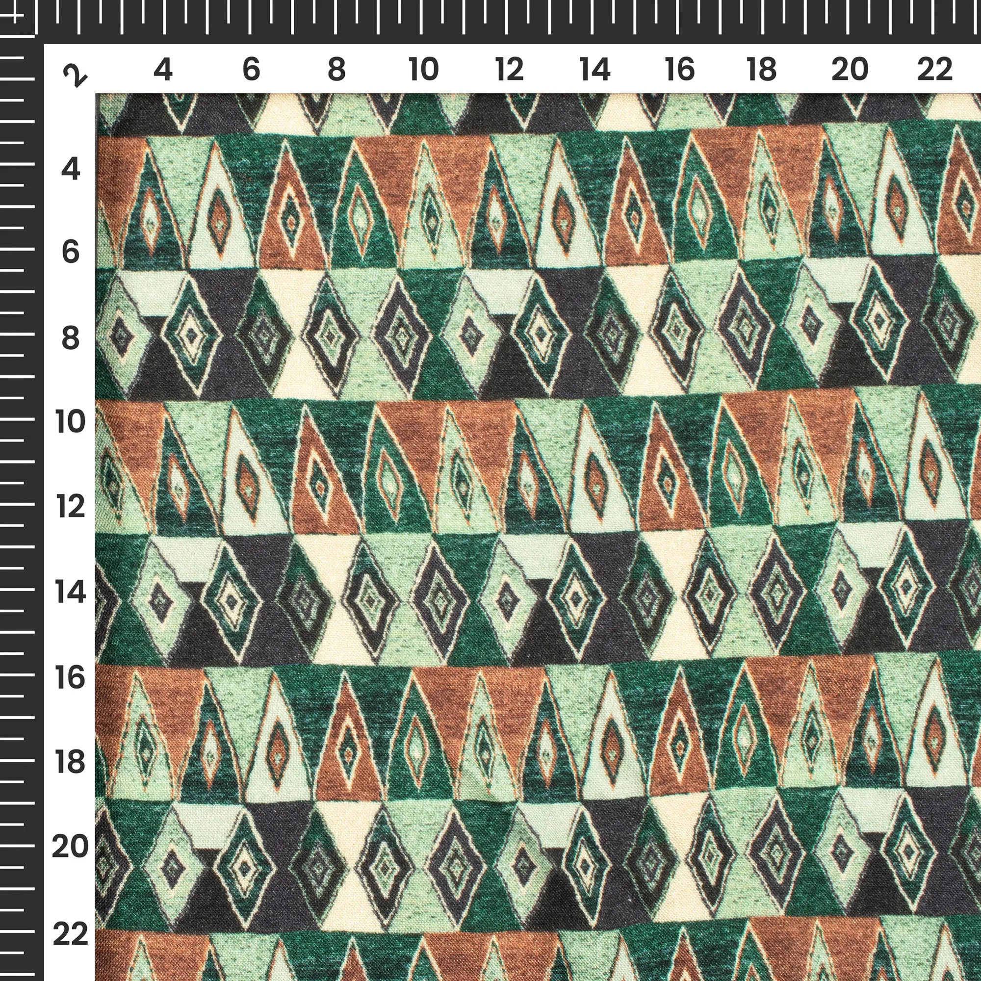 Geometric Digital Print Rayon Fabric - 58 Width