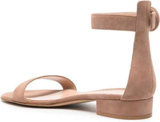 Gianvito Rossi Portofino 25mm Suede Sandals Neutrals