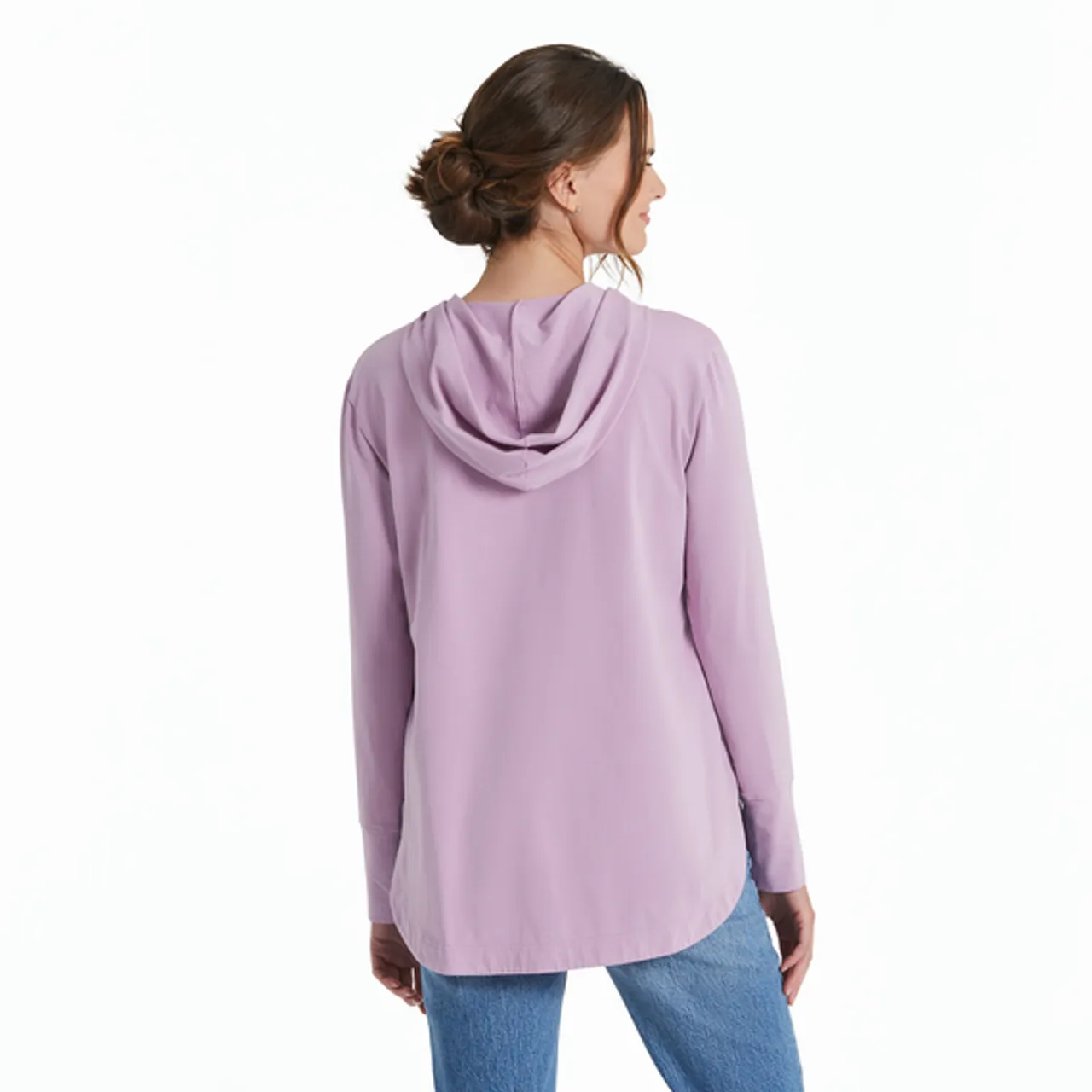 Good Life Missy Tunic Violet Purple Crush Flex Hood with Compass.