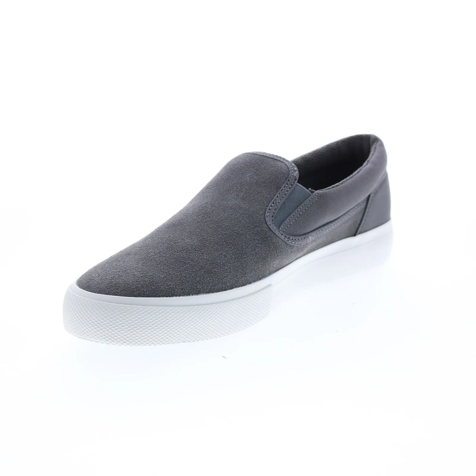 Gray Suede Slip-On Skate Inspired Sneakers for Men