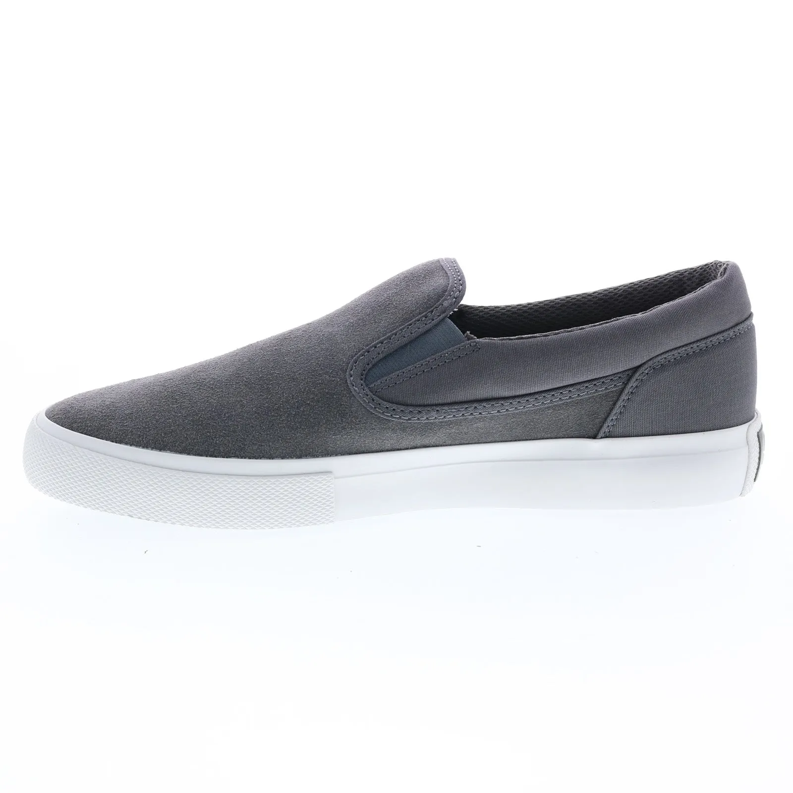 Gray Suede Slip-On Skate Inspired Sneakers for Men