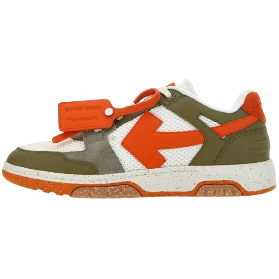 Green Off-White Men's Sneakers Omia243S23Lea0015622