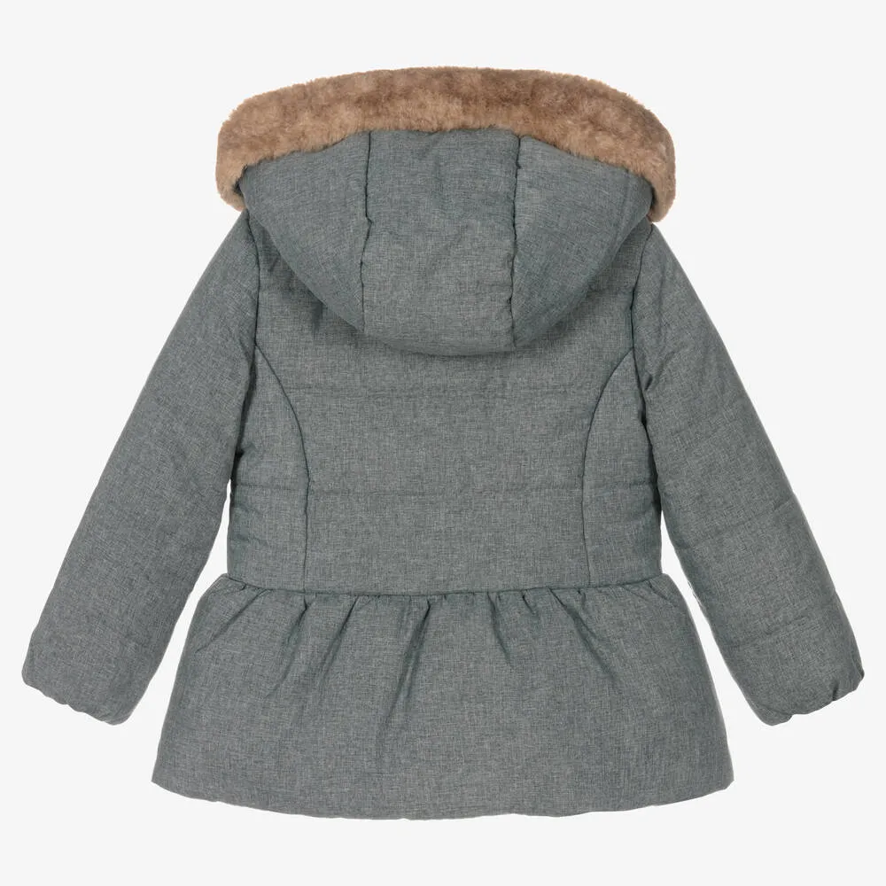 Grey Puffer Coat for Girls