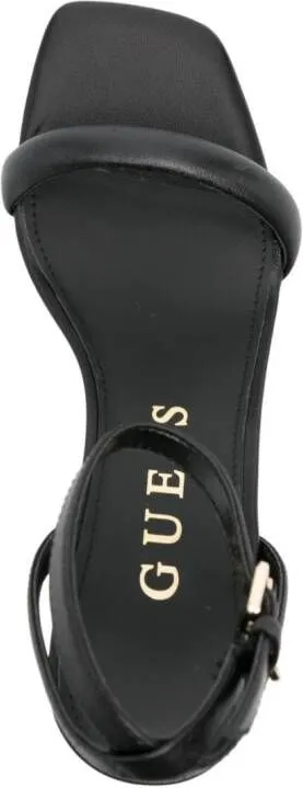 Black GUESS USA Gelectra 95mm leather sandals