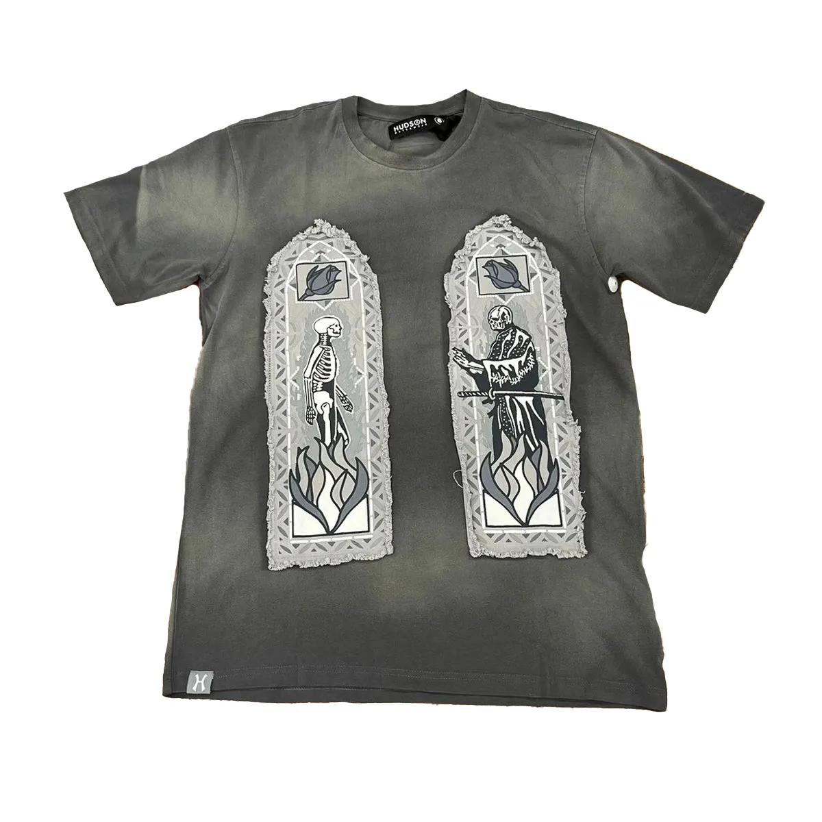 Hudson Outerwear Men's Bones Stained Glass Crew Neck T-Shirt - Grey