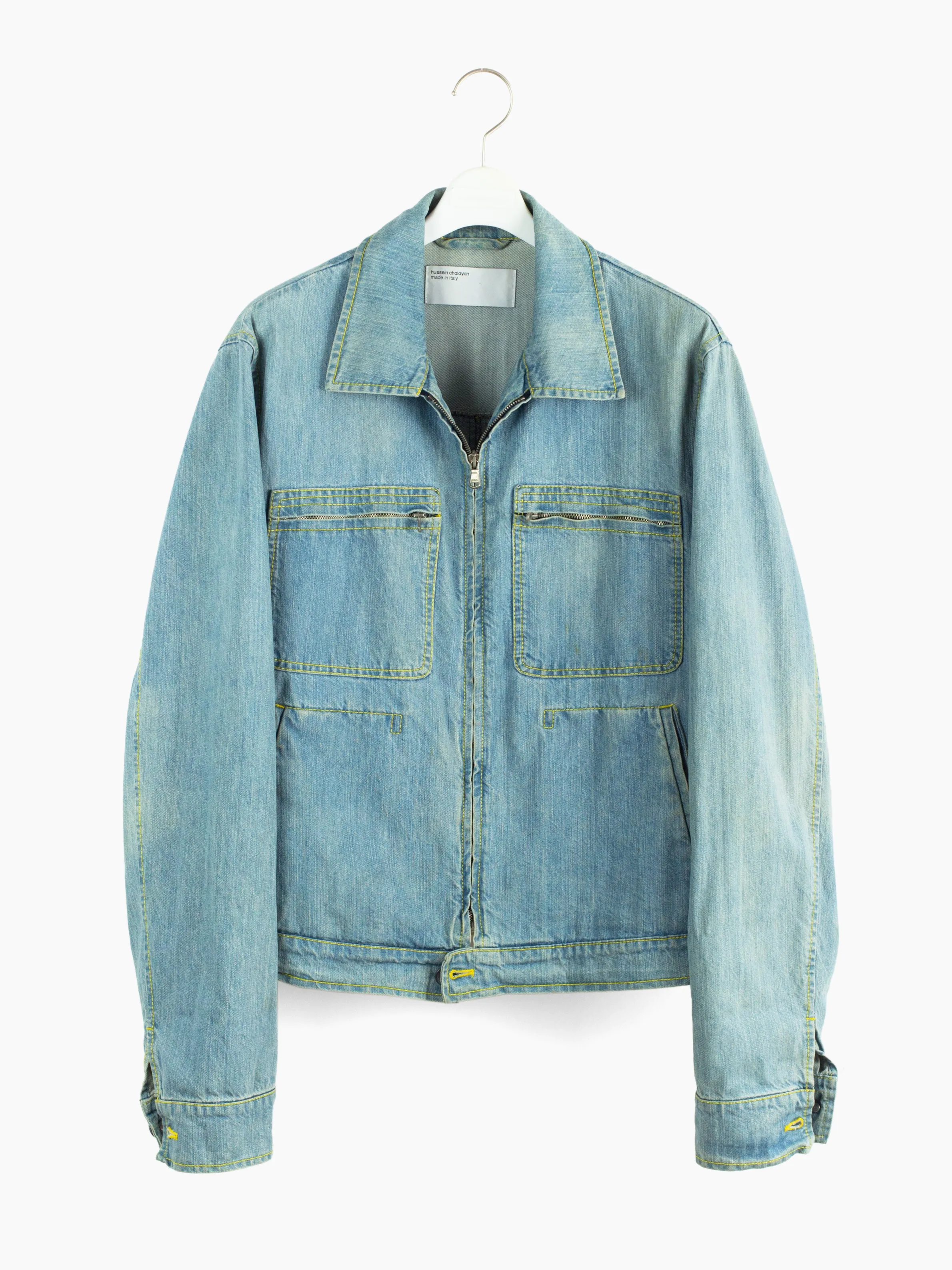 Hussein Chalayan 2000s Blue Denim Utility Jacket