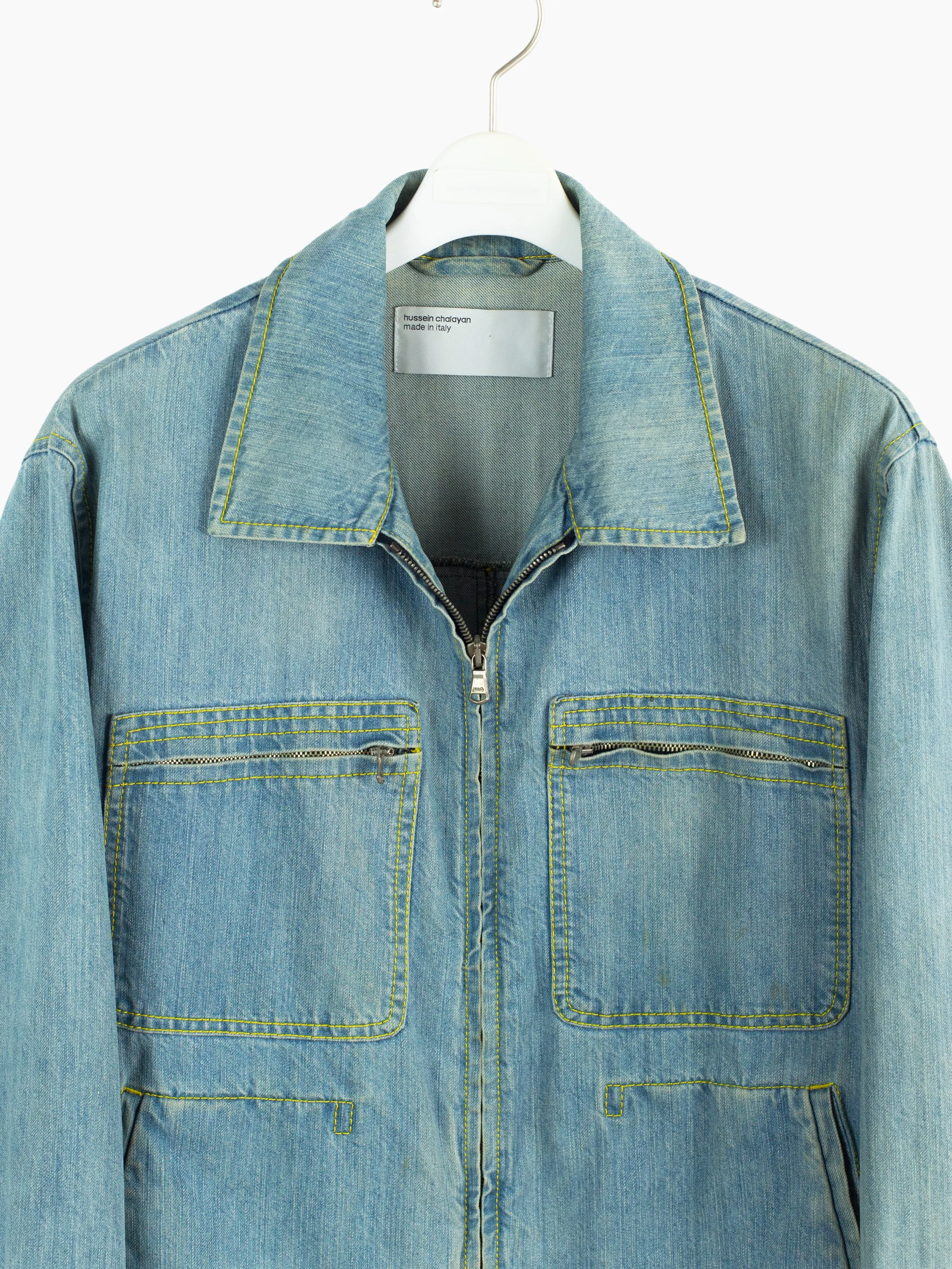 Hussein Chalayan 2000s Blue Denim Utility Jacket