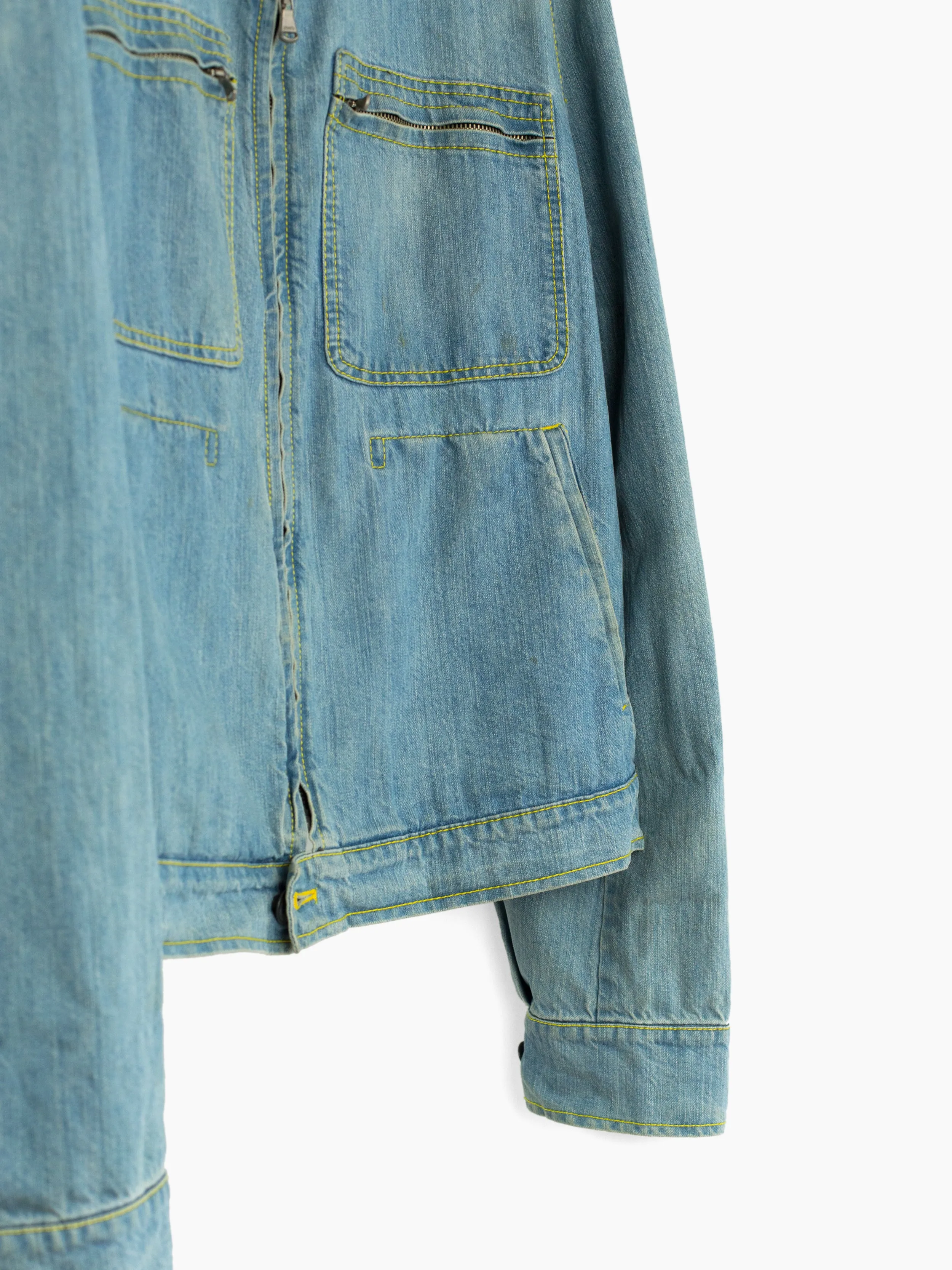 Hussein Chalayan 2000s Blue Denim Utility Jacket