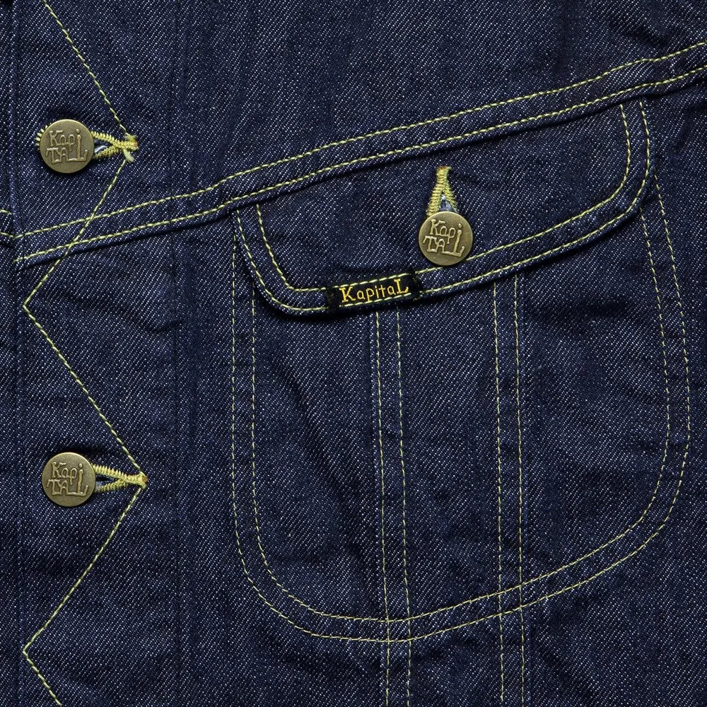 Indigo Bone Denim Western Jacket