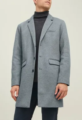 Jack & Jones Light Grey Long Marco Coat Jacket