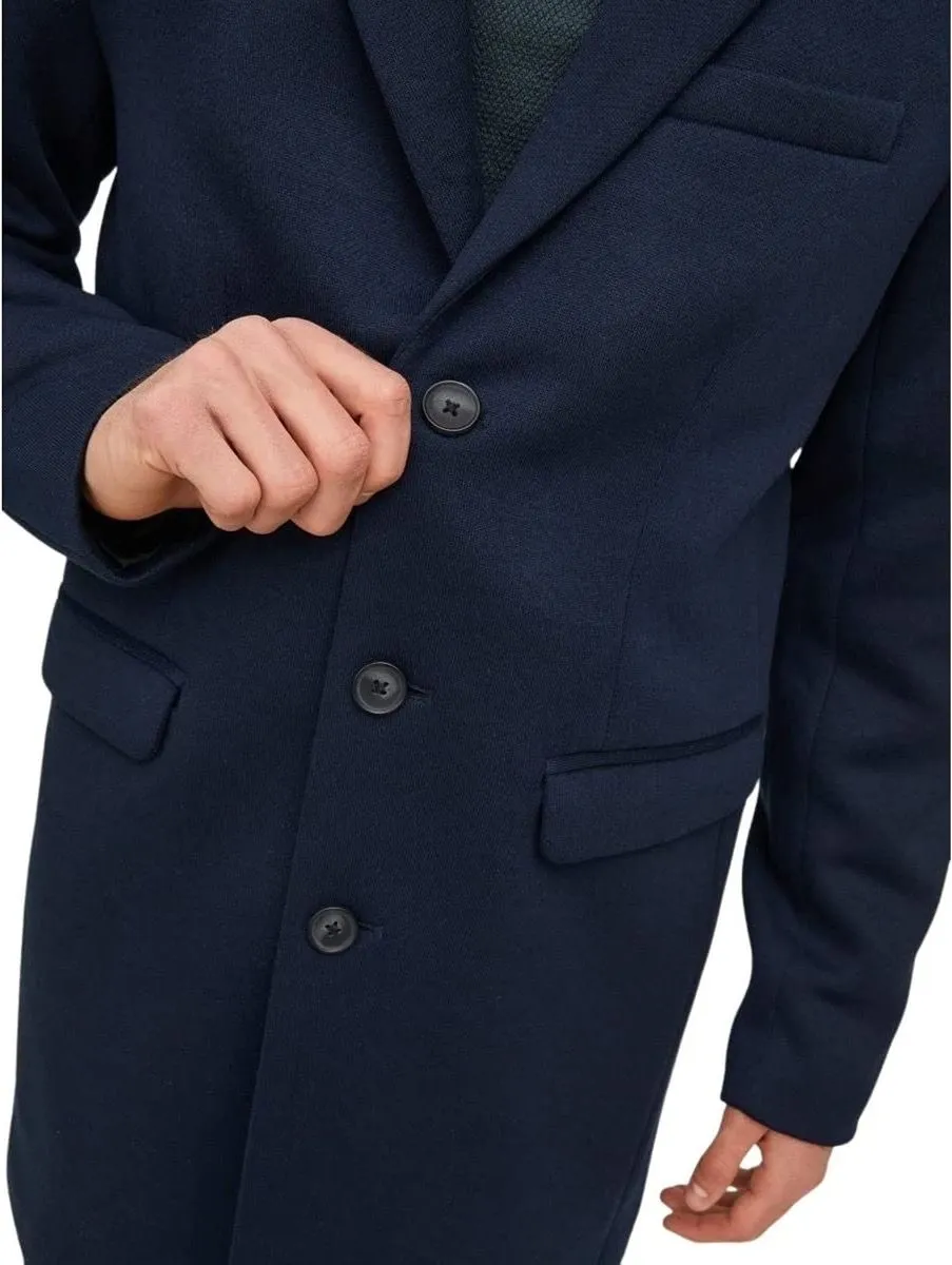 Jack & Jones Long Marco Coat Jacket Navy Blazer