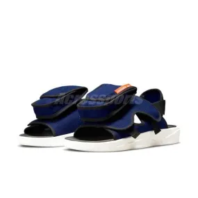 Jordan men's sandals in deep royal blue and turf orange