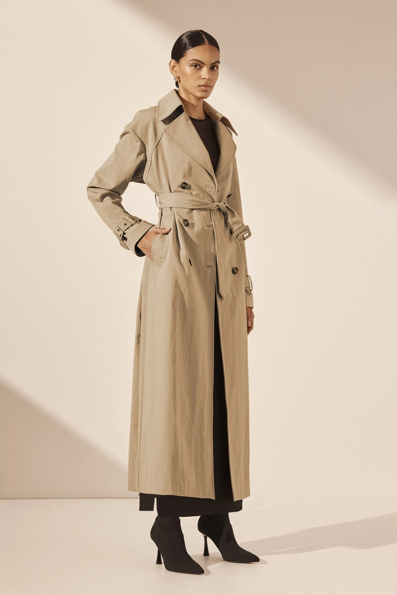 KAI Beige Trench Coat - Khaki Color