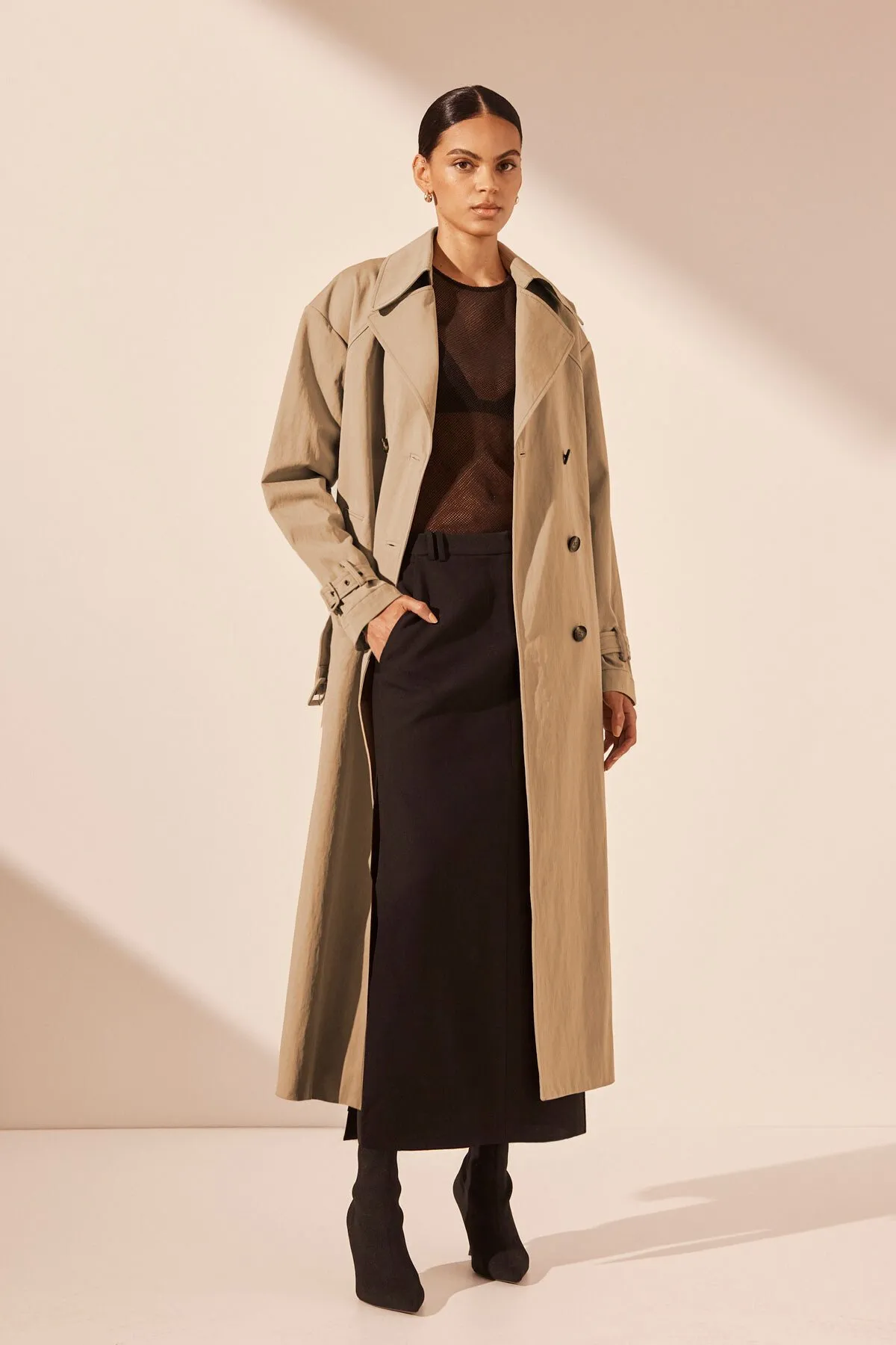 KAI Beige Trench Coat - Khaki Color