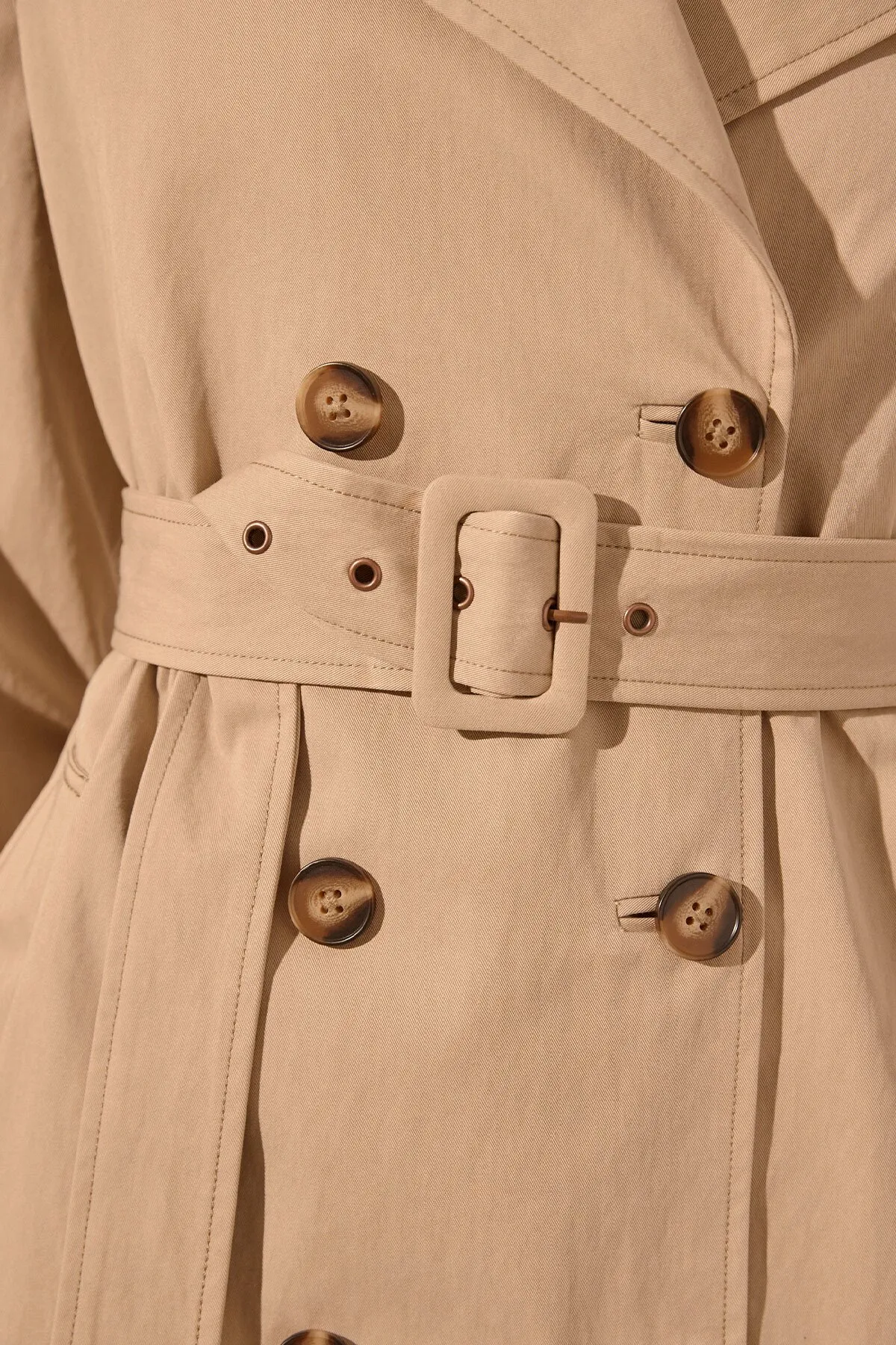 KAI Beige Trench Coat - Khaki Color