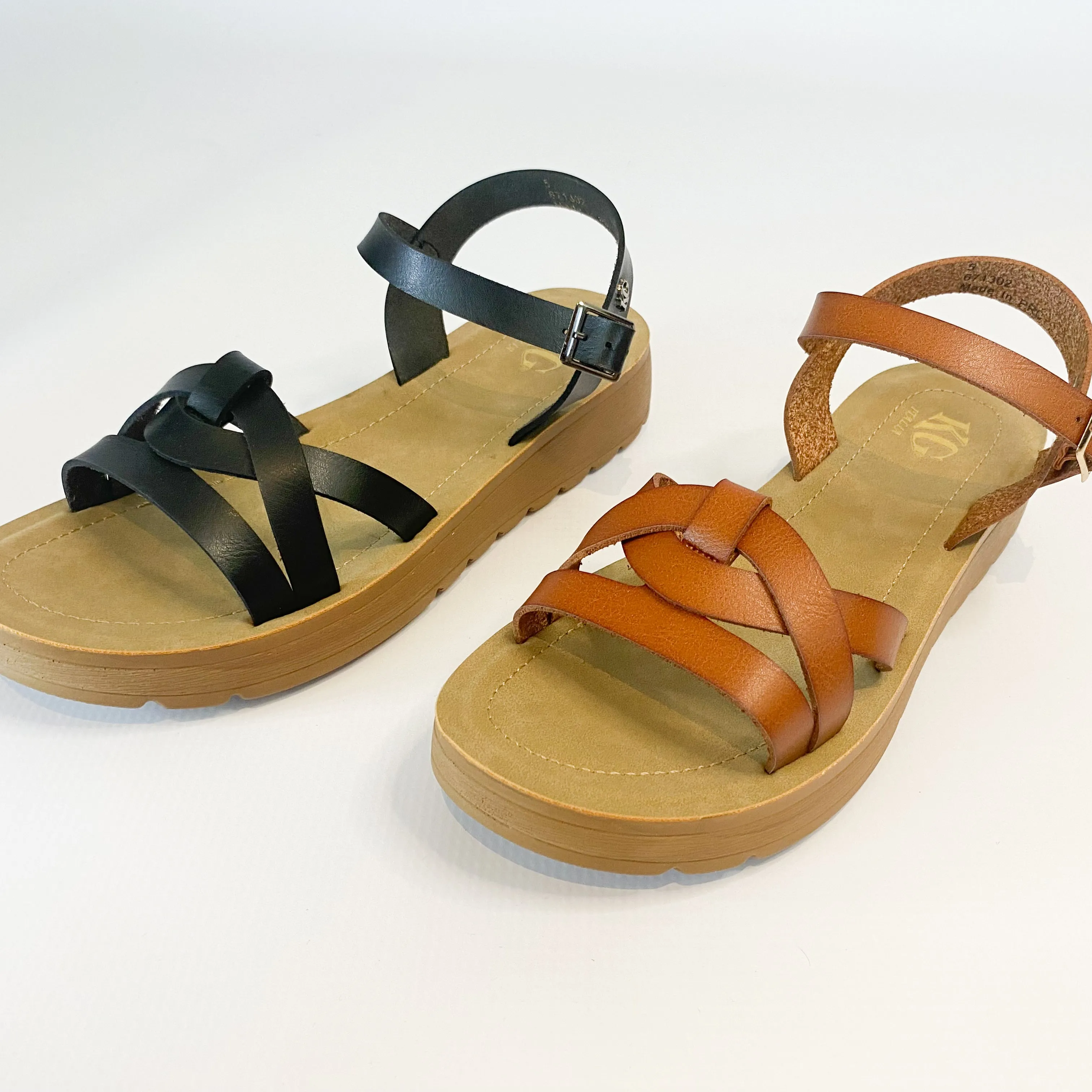 KG tan strappy sandal -> Brown KG strappy sandals