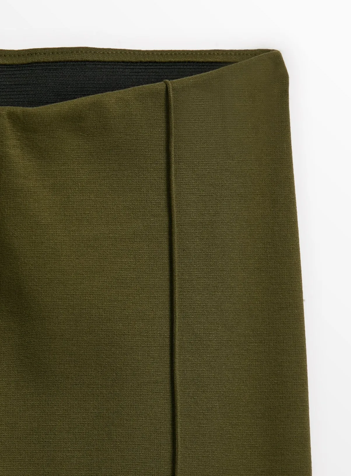 Khaki Smart Ponte Pintuck Leggings 22R - Explore at Tu.