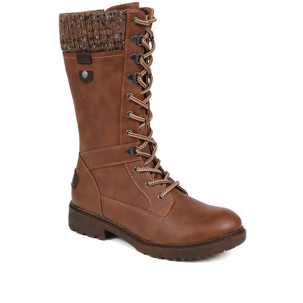 Lace-Up Calf Boots - BRK38009 / 324 531: Shop Now