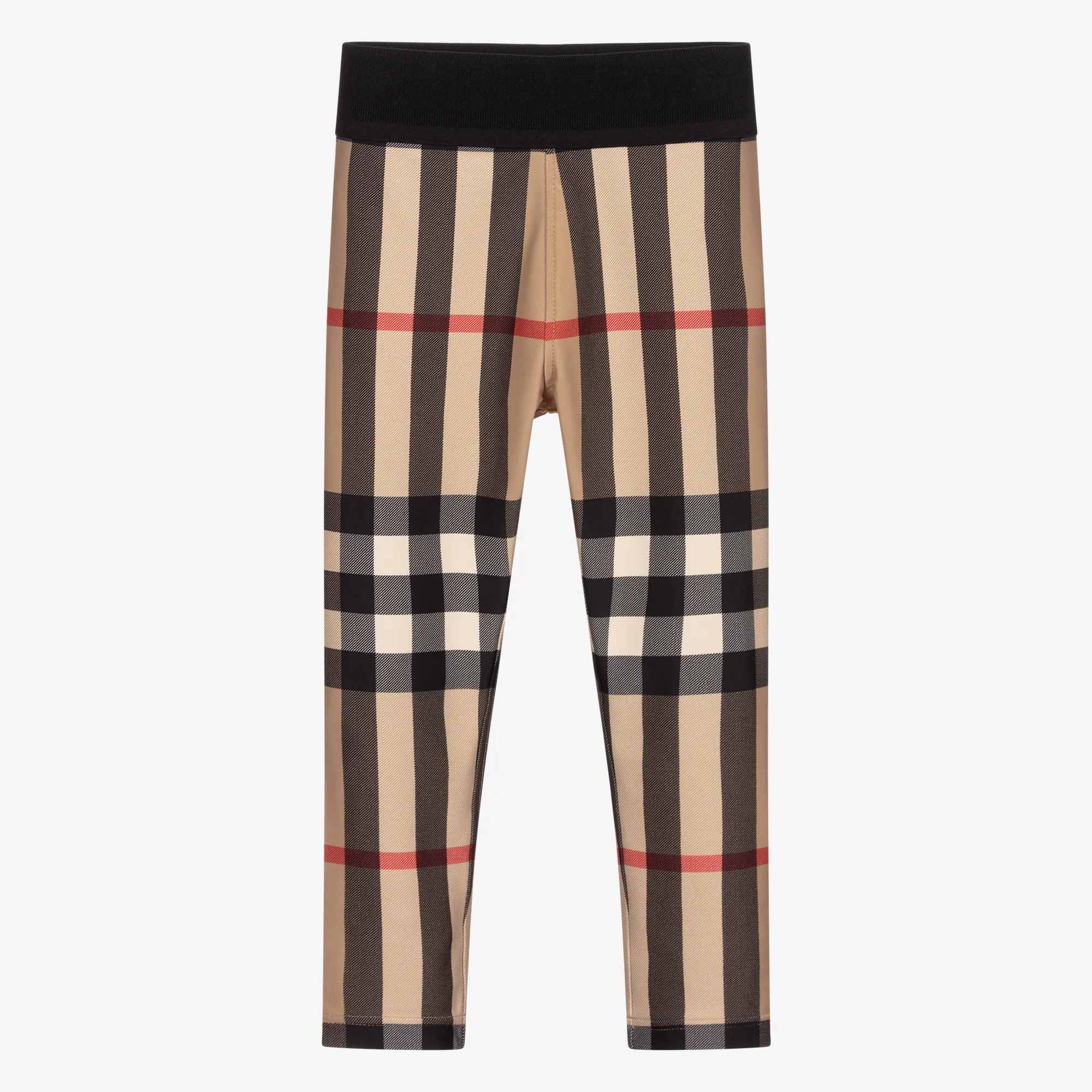 Large Check Beige Leggings