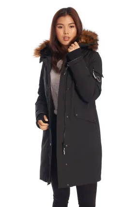 Laurentian Black Women's Vegan Down Recycled Long Parka