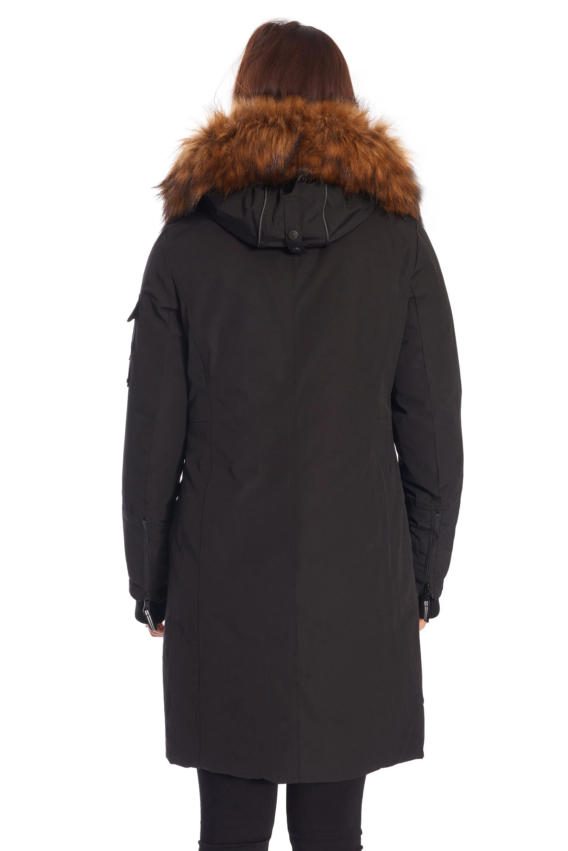 Laurentian Black Women's Vegan Down Recycled Long Parka