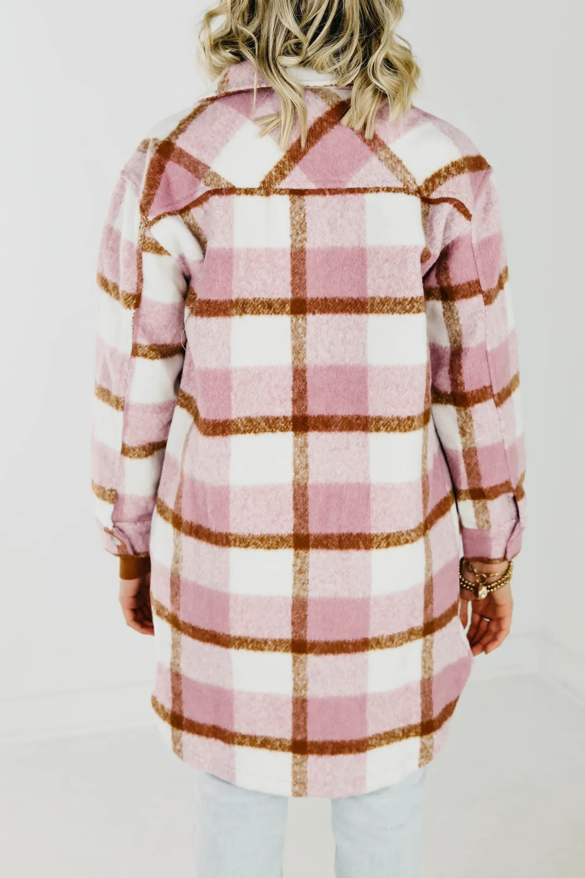 Lush Tripp Plaid Coat - Longline Style