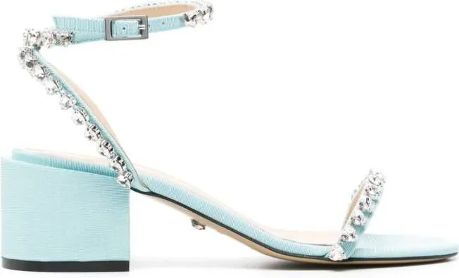 Blue MACH & MACH 60mm rhinestone-embellished sandals