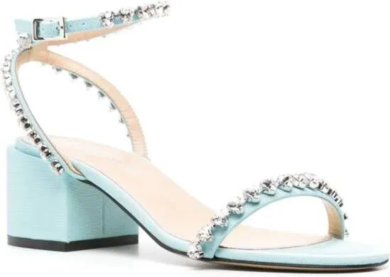 Blue MACH & MACH 60mm rhinestone-embellished sandals