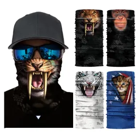 Magic Animal Monkey Shark Neck Gaiter Warmer Scarf Headband Snowboard Bicycle Headwear